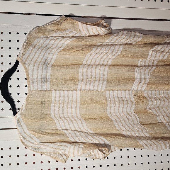 Anthropologie Akemi & Kin 100% Linen Tunic Top Size Medium Lagenlook Dolman - Picture 9 of 10